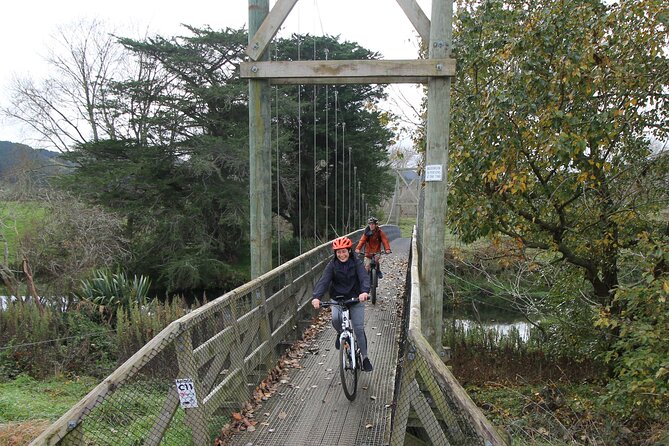 Paeroa Tours Private Full Day Ebike Tour in Karangahake Gorge cycle bridge